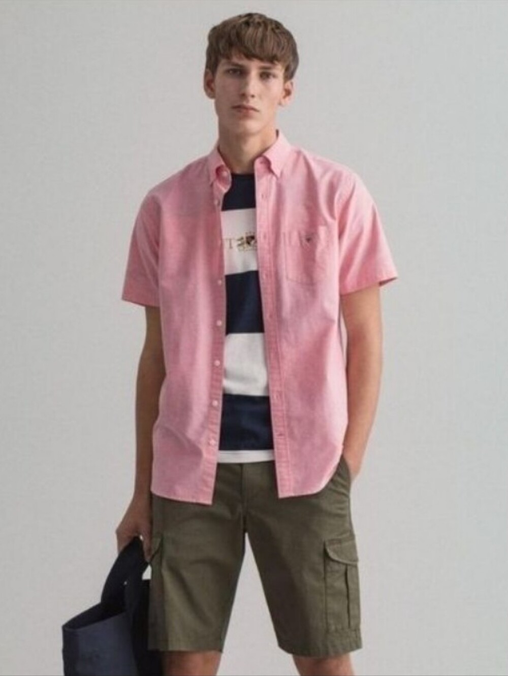 Zumiez Dravus Light Red Pink Short Sleeve Button Down Oxford Shirt Size Small